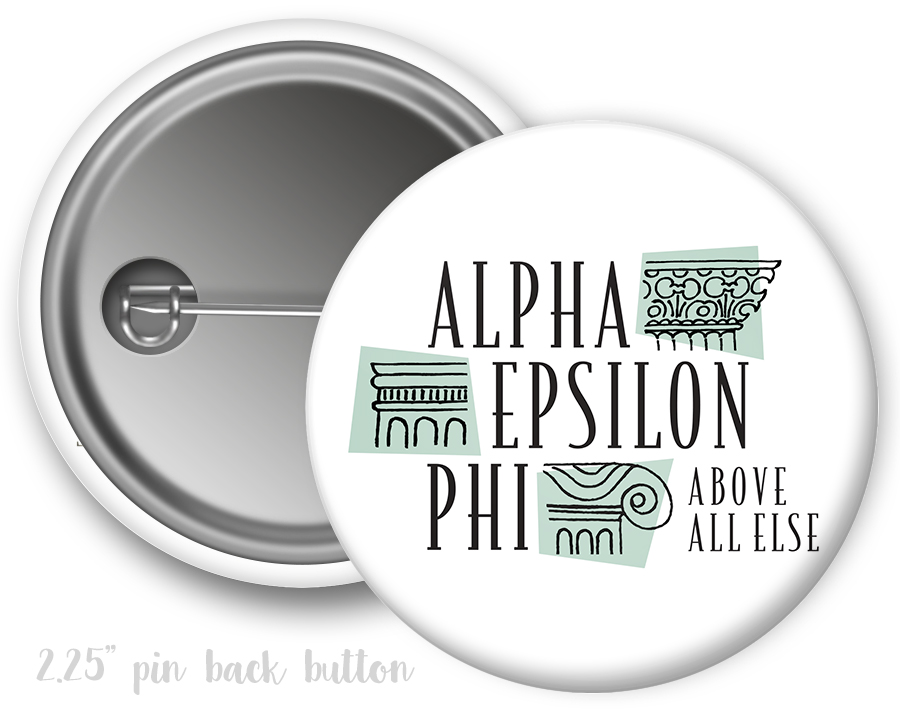 AEPhi Logo Button - Uptown Greek