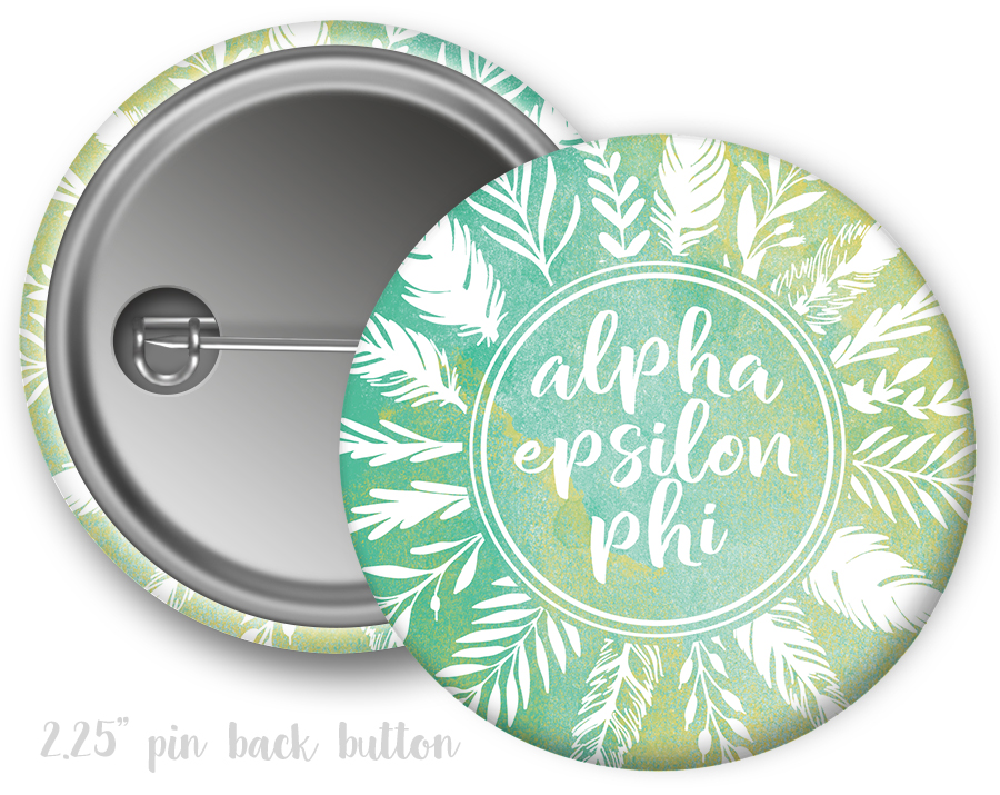 AEPhi Feathers Button - Uptown Greek