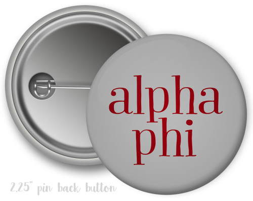 Alpha Phi Simple Button - Uptown Greek