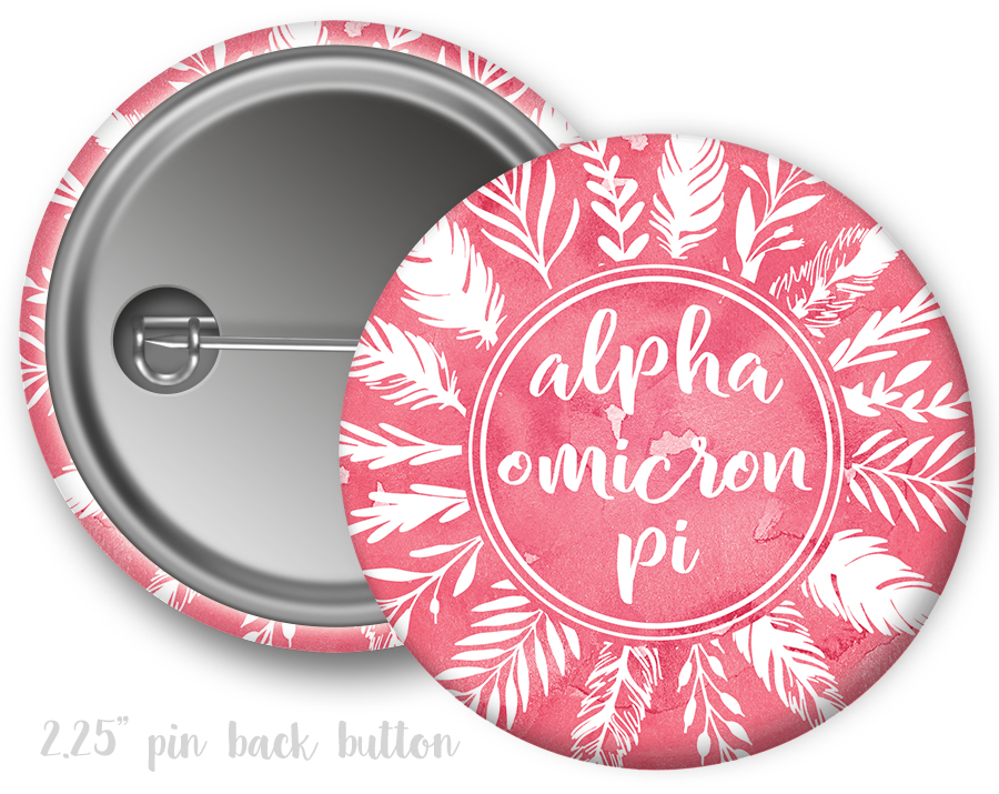 AOII Feathers Button - Uptown Greek
